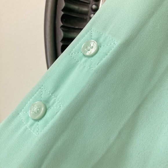 Express Portofino Blouse Mint Green Sz Small - Picture 5 of 8